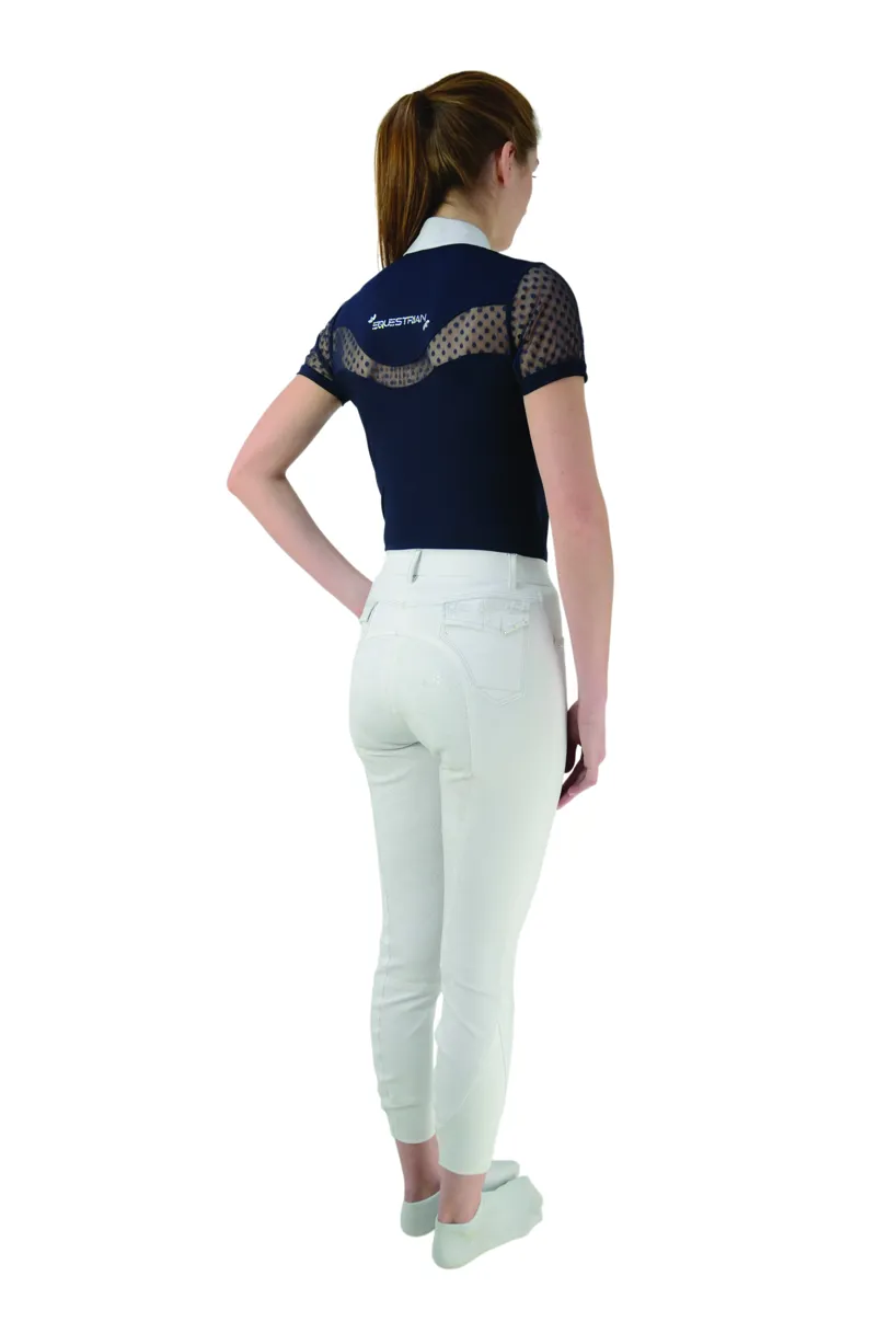 Hy Equestrian Lydia Lace Show Shirt - Navy-1